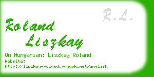 roland liszkay business card